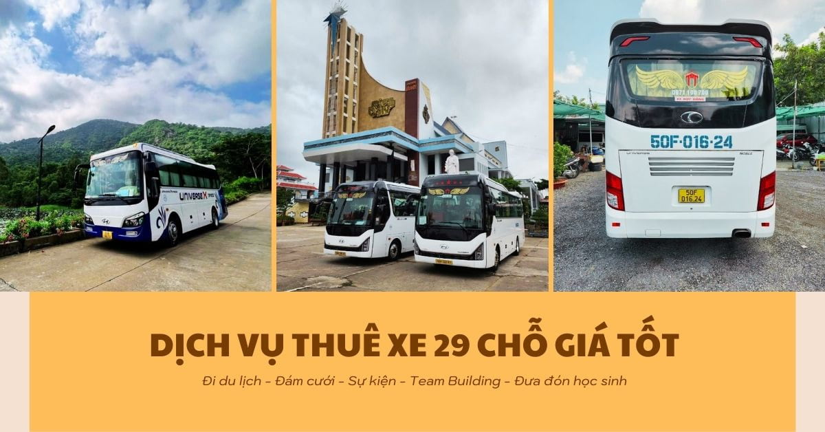 Nhiều gói dịch vụ thuê xe 29 chỗ team building giá rẻ tại HCM