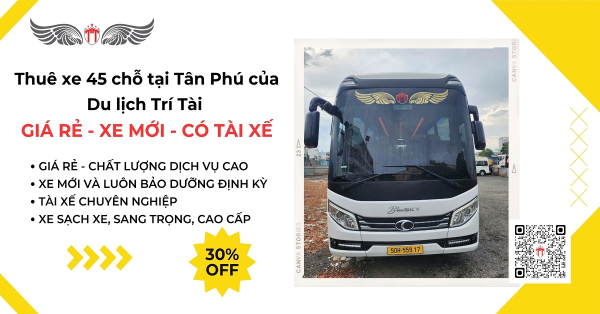 Dịch vụ thuê xe 45 chỗ quân Tân Phú giá rẻ - xe mới