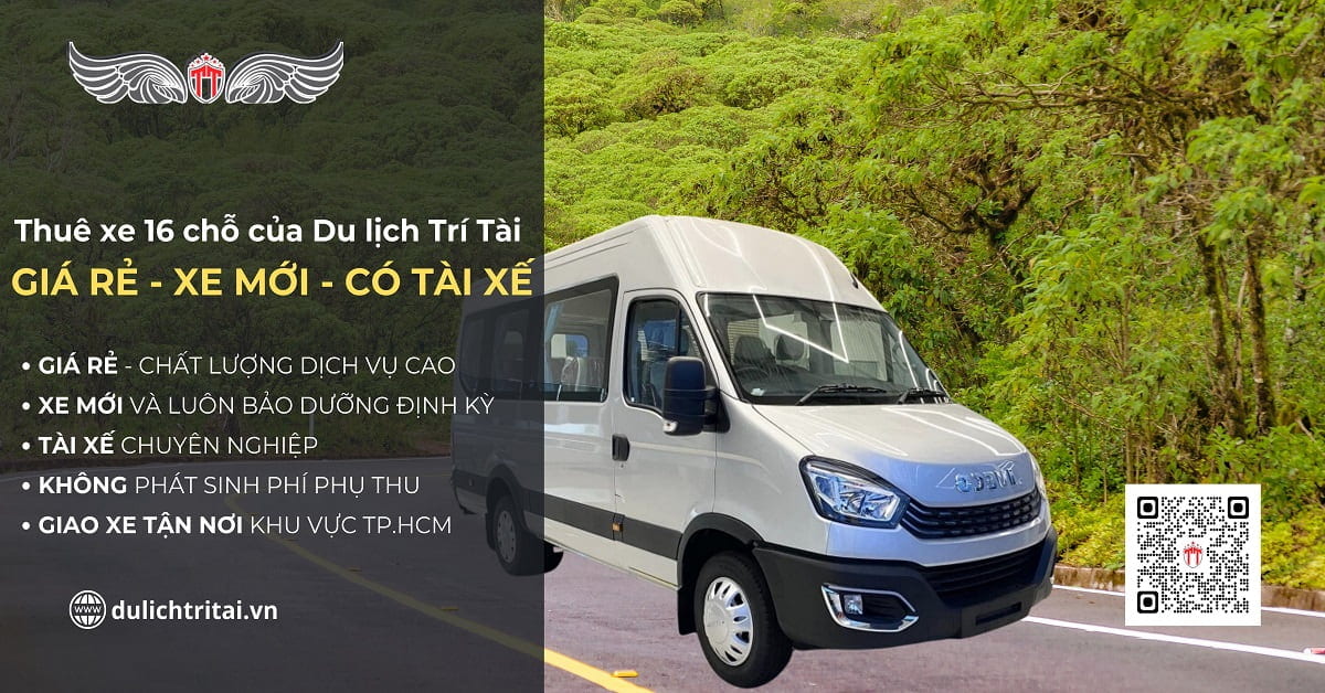 Du lịch Trí Tài cho thuê xe 16 chỗ Bình Thạnh giá rẻ, xe mới