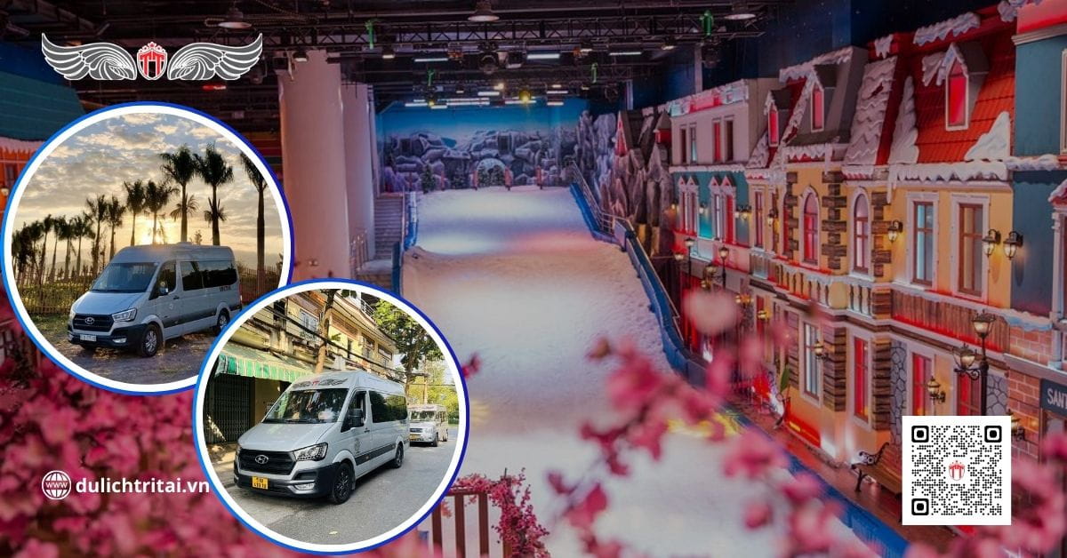 Thuê xe 16 chỗ theo ngày đi du lịch ở Snow Town 