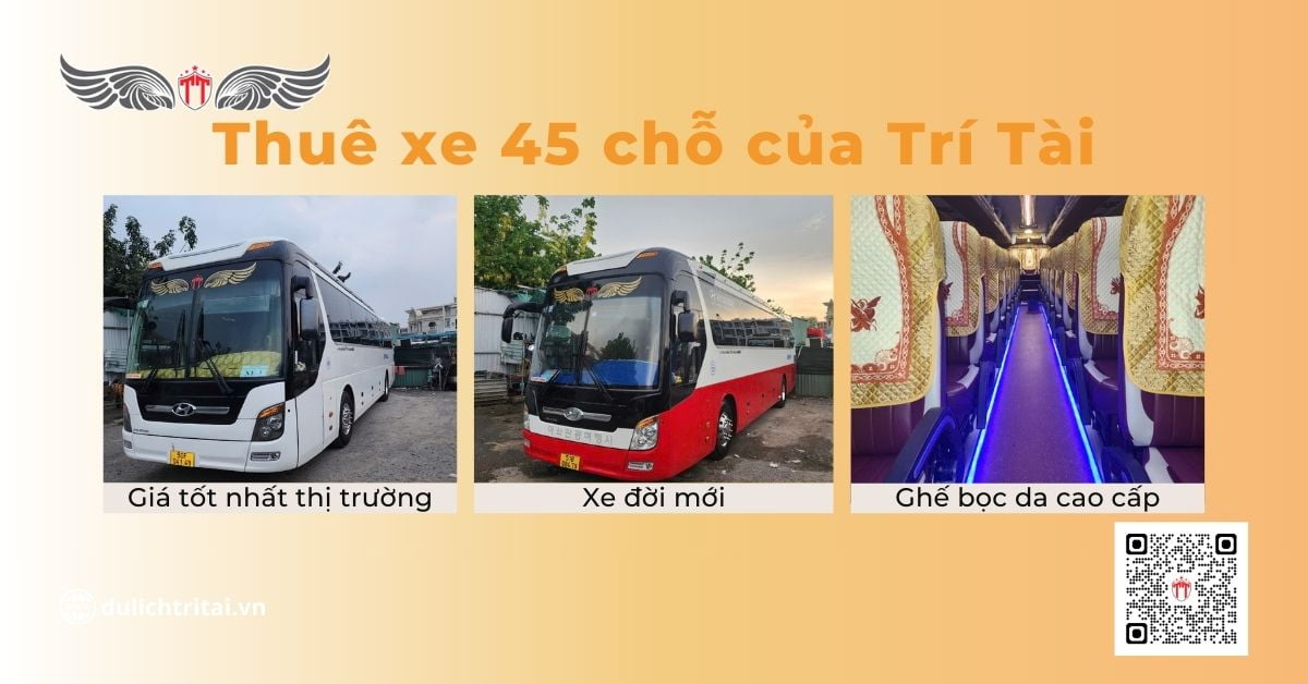 Thuê xe 45 chỗ tại Bình Tân giá rẻ của du lịch Trí Tài